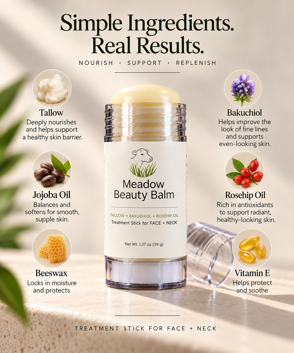 Meadow Beauty Balm – Tallow Face & Neck Treatment Stick