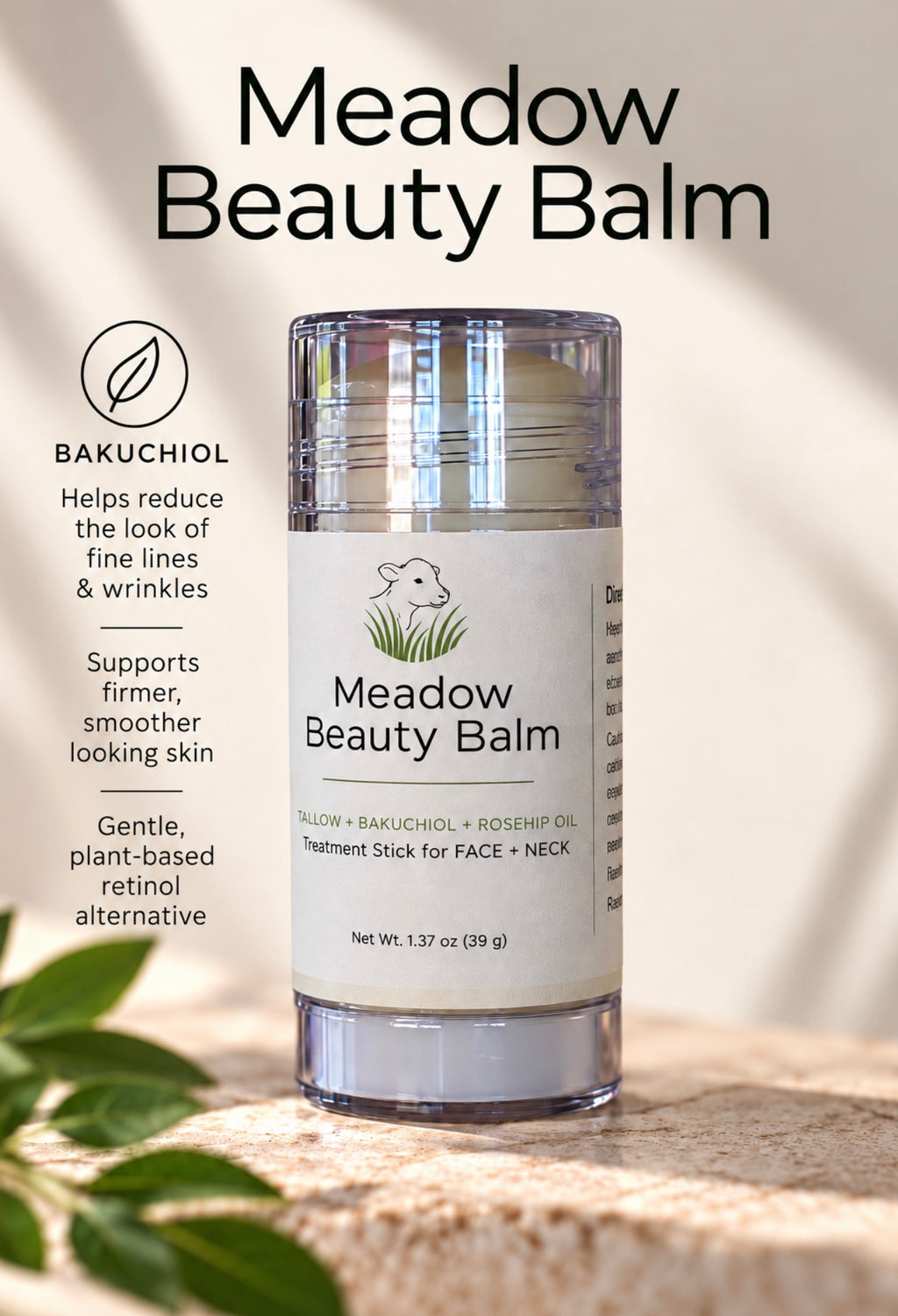 Meadow Beauty Balm – Tallow Face & Neck Treatment Stick